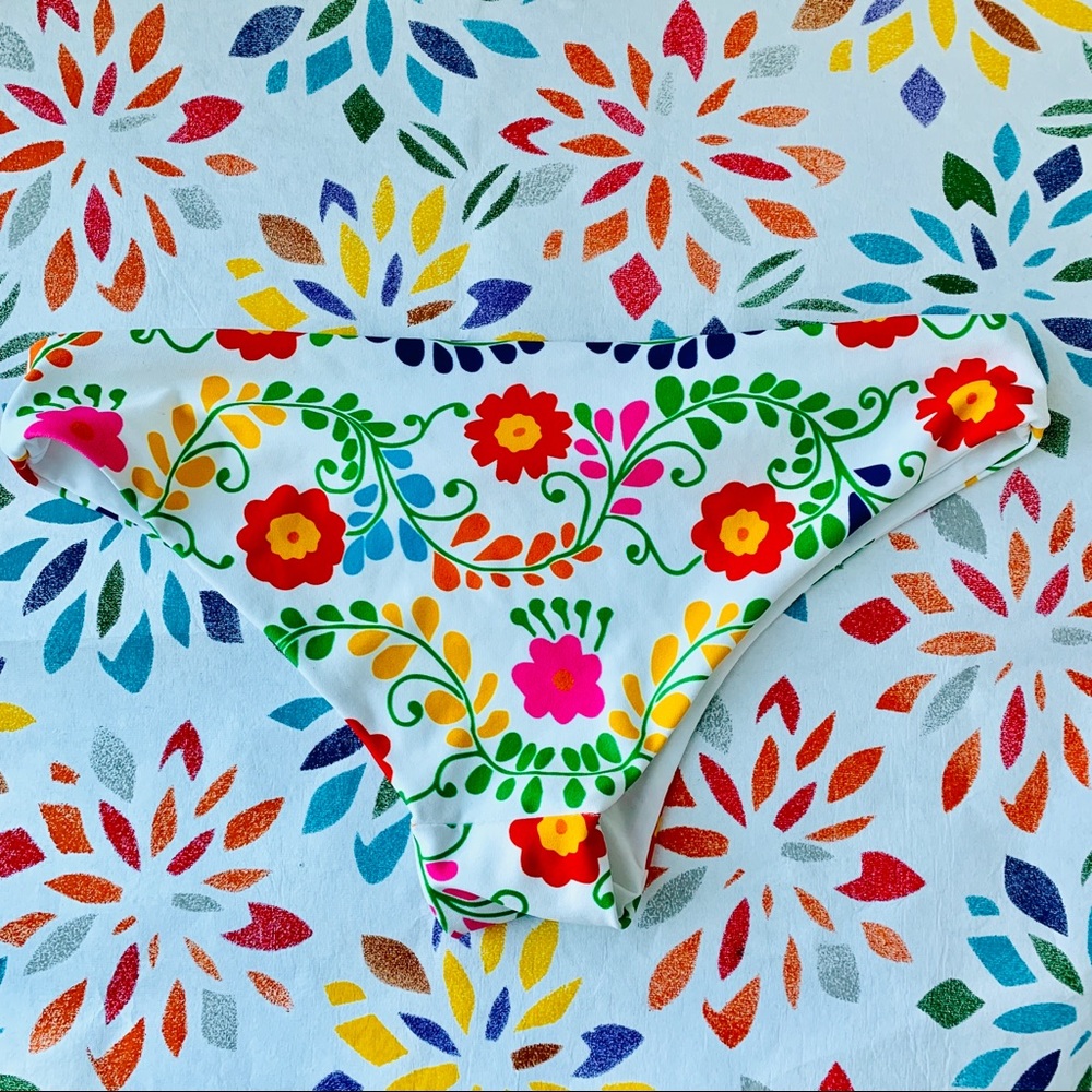 EUC 🌼 Camp Cove 🌼 Jaki Retro Floral Bikini Bottom, Size Small